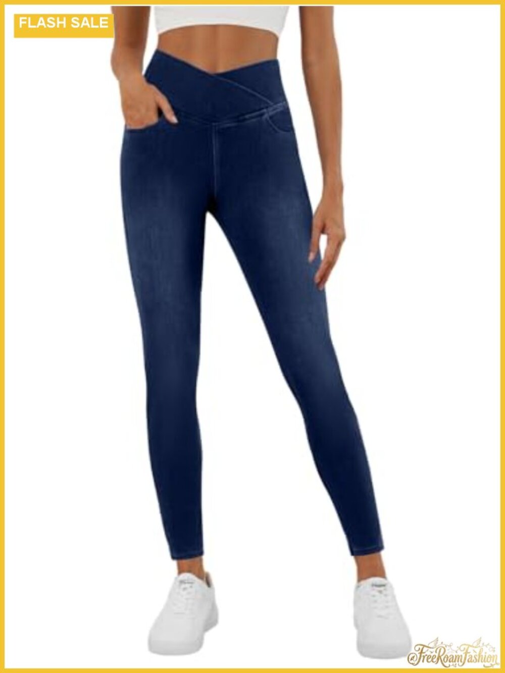 Stretchy Butt Lifting Jeggings with Pockets High Rise Skinny Jeans